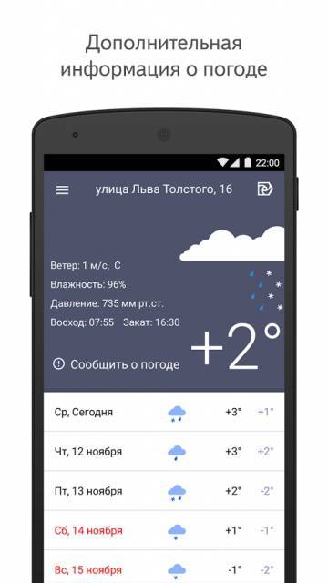 Яндекс Погода виджет